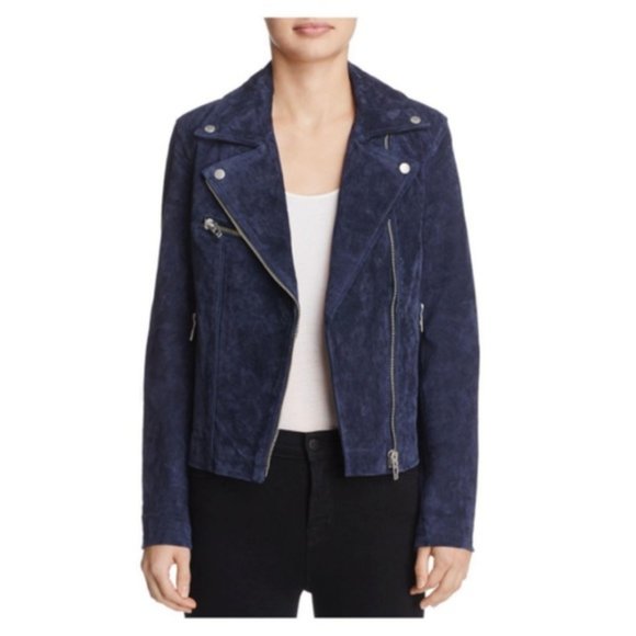 blank nyc blue suede jacket